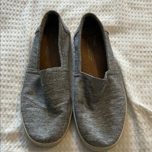 Toms Gray Slip-On Loafers with Soft Fabric